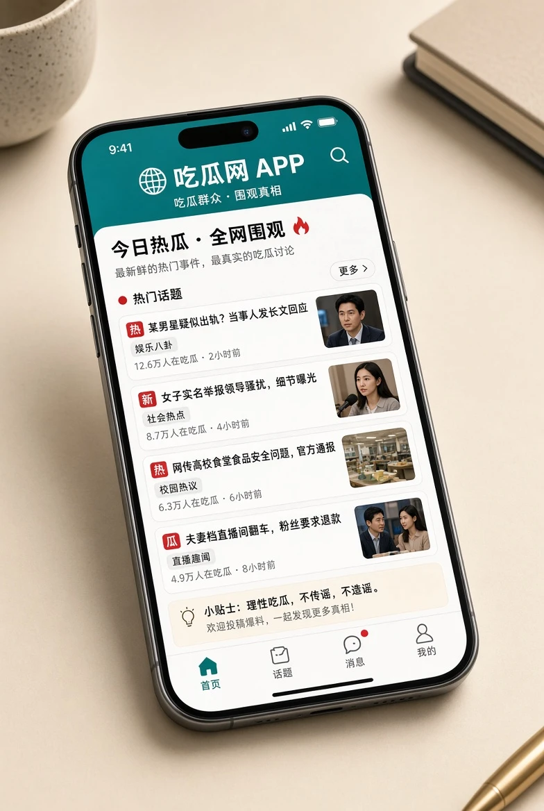 吃瓜网移动端服务界面主题视觉